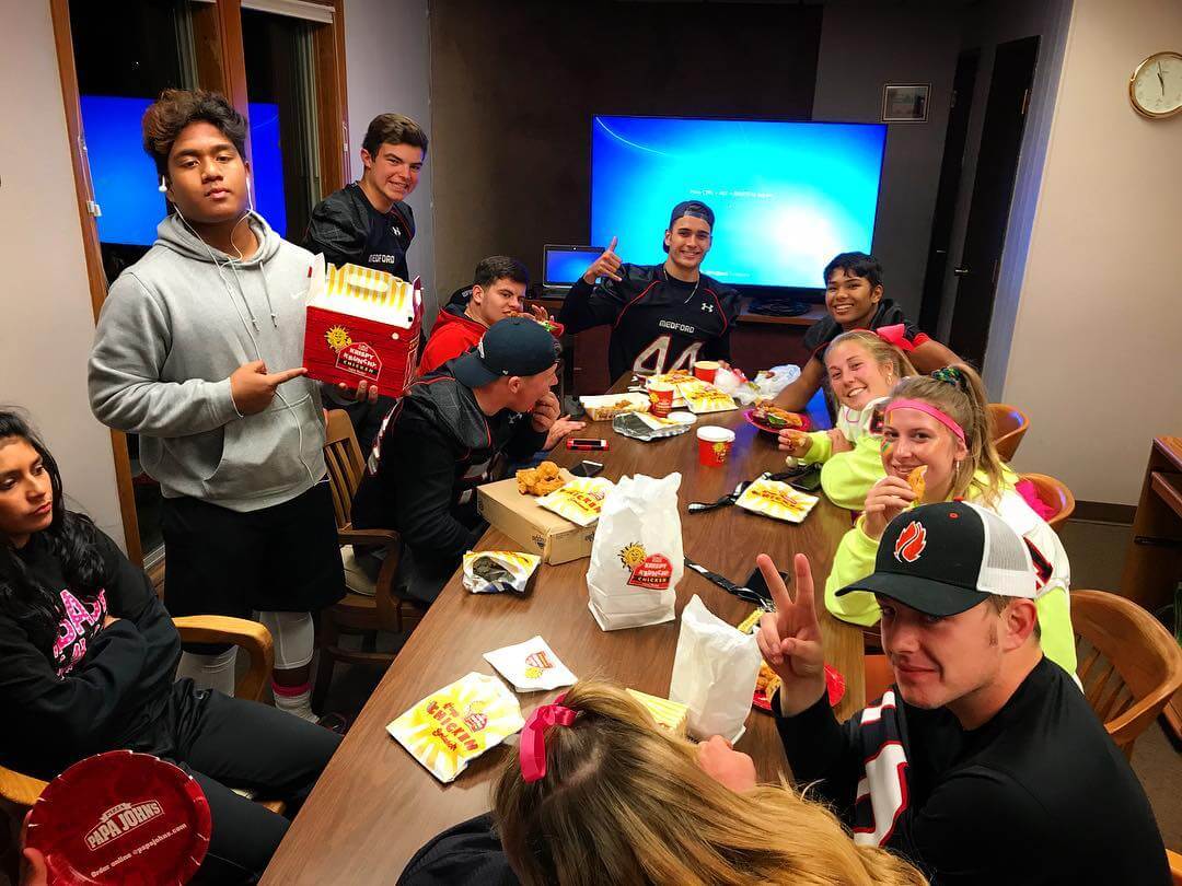 North Medford football, (cheerleaders, and state champs)…